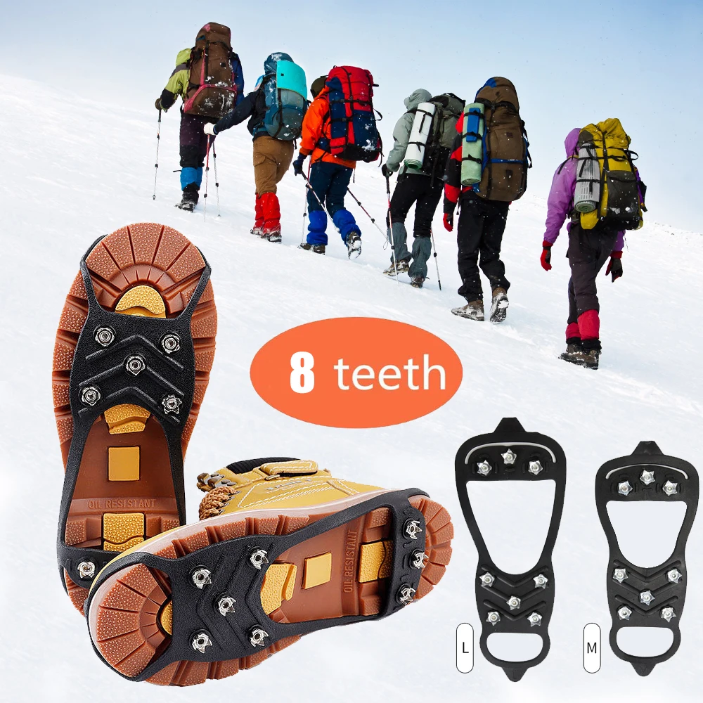 Teeth Crampons for Snow and Ice Boots Anti-slip Covers for