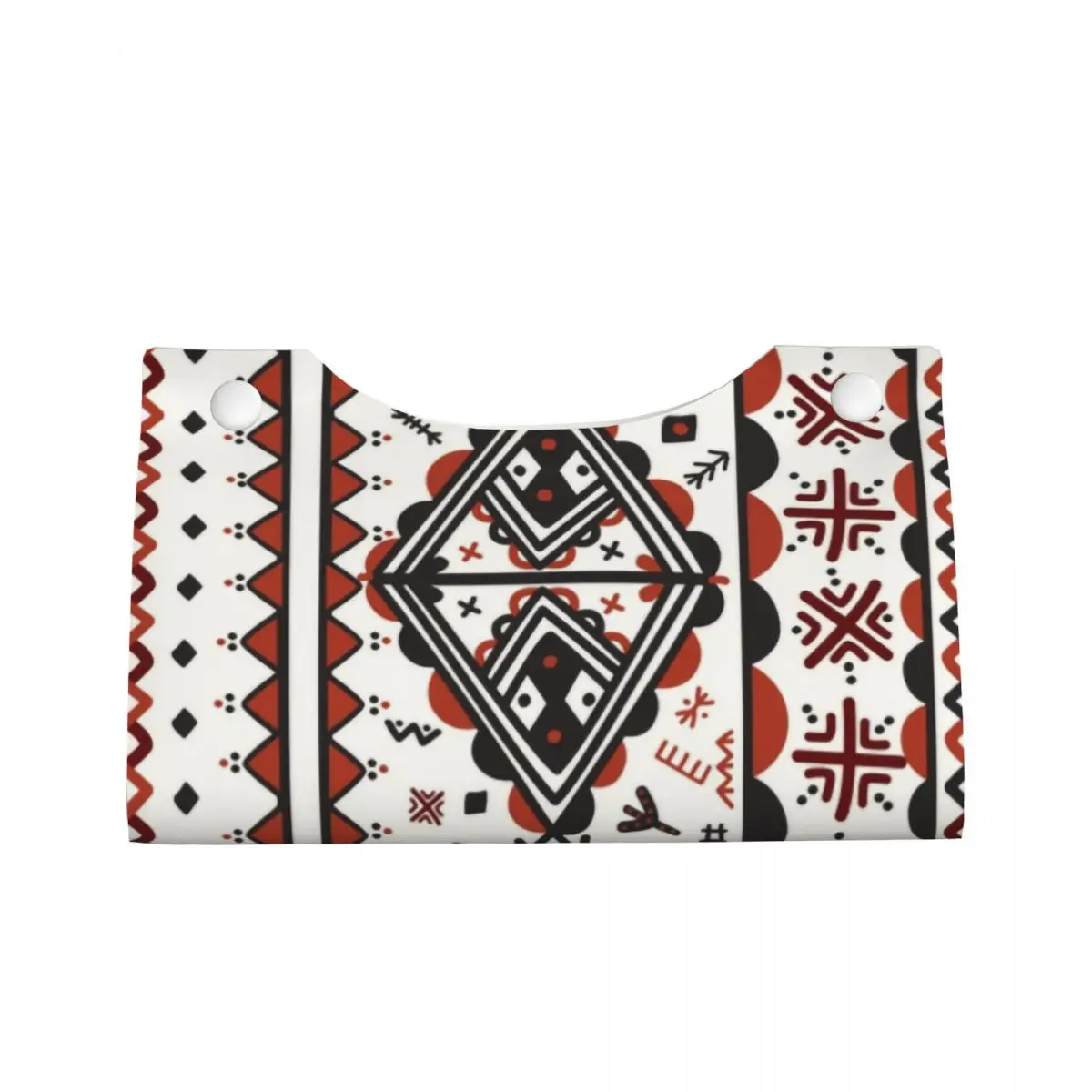 Custom Kabyle Amazigh Pattern Tissue Box Cover Rectangular PU Leather Berber Art Symbol Facial Tissues Holder for Office 2