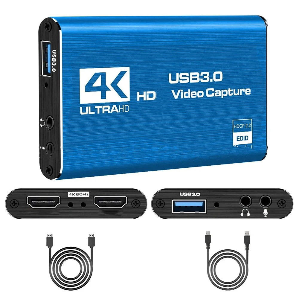 キャプチャーボード4K HDMIビデオキャプチャカード USB3.0 1080p キャプチャーボード 4K HDMIビデオキャプチャカード ゲーム配信 テレワーク