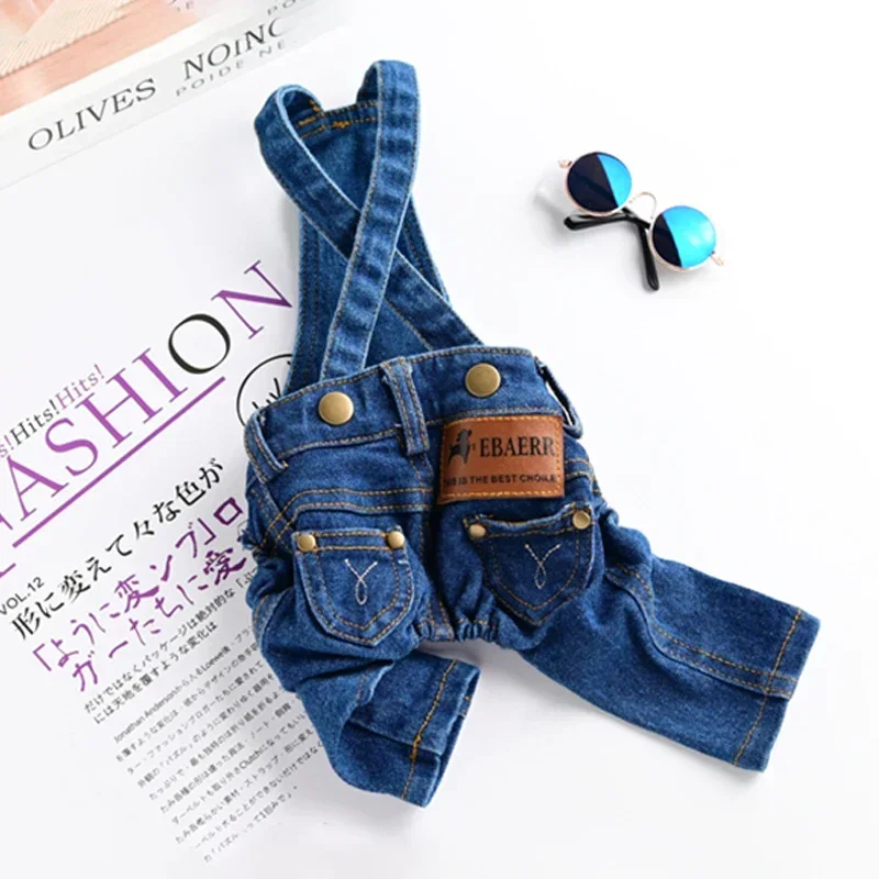 Denim Dog Jumpsuit Pet Clothes for Small Dogs French Bulldog Chihuahua Yorkshire dog clothes