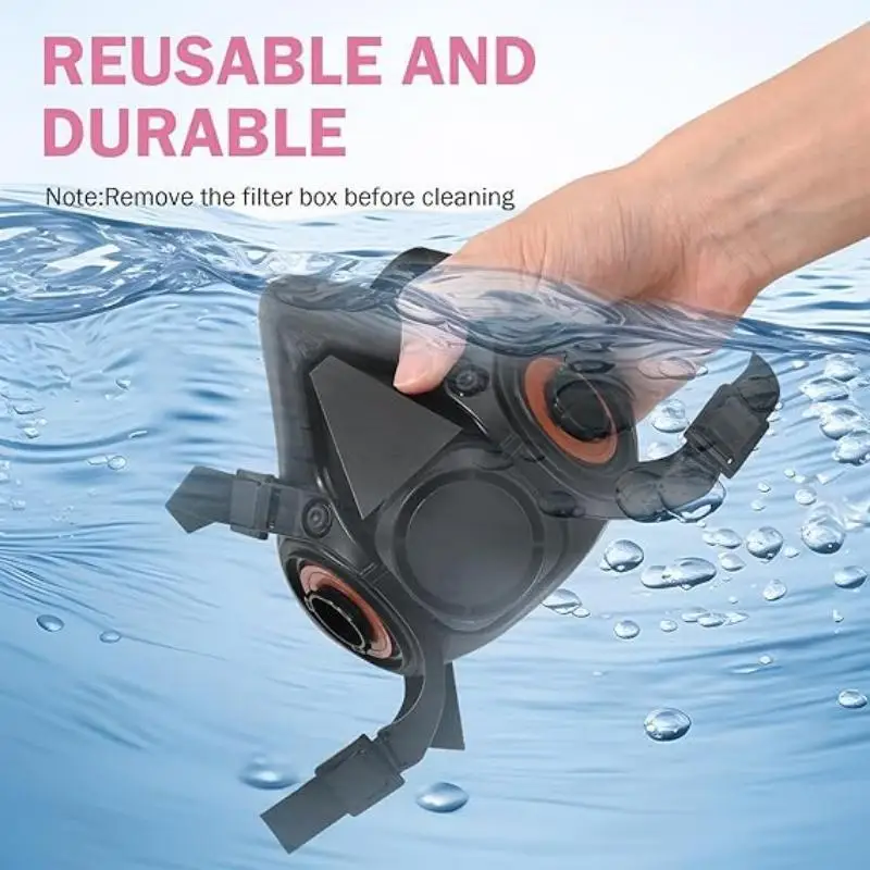 7in1/16in1 6200 Dust Gas Respirator Half Face Dust Mask For Painting Spraying Organic Vapor Chemical Gas Filter Work Safety