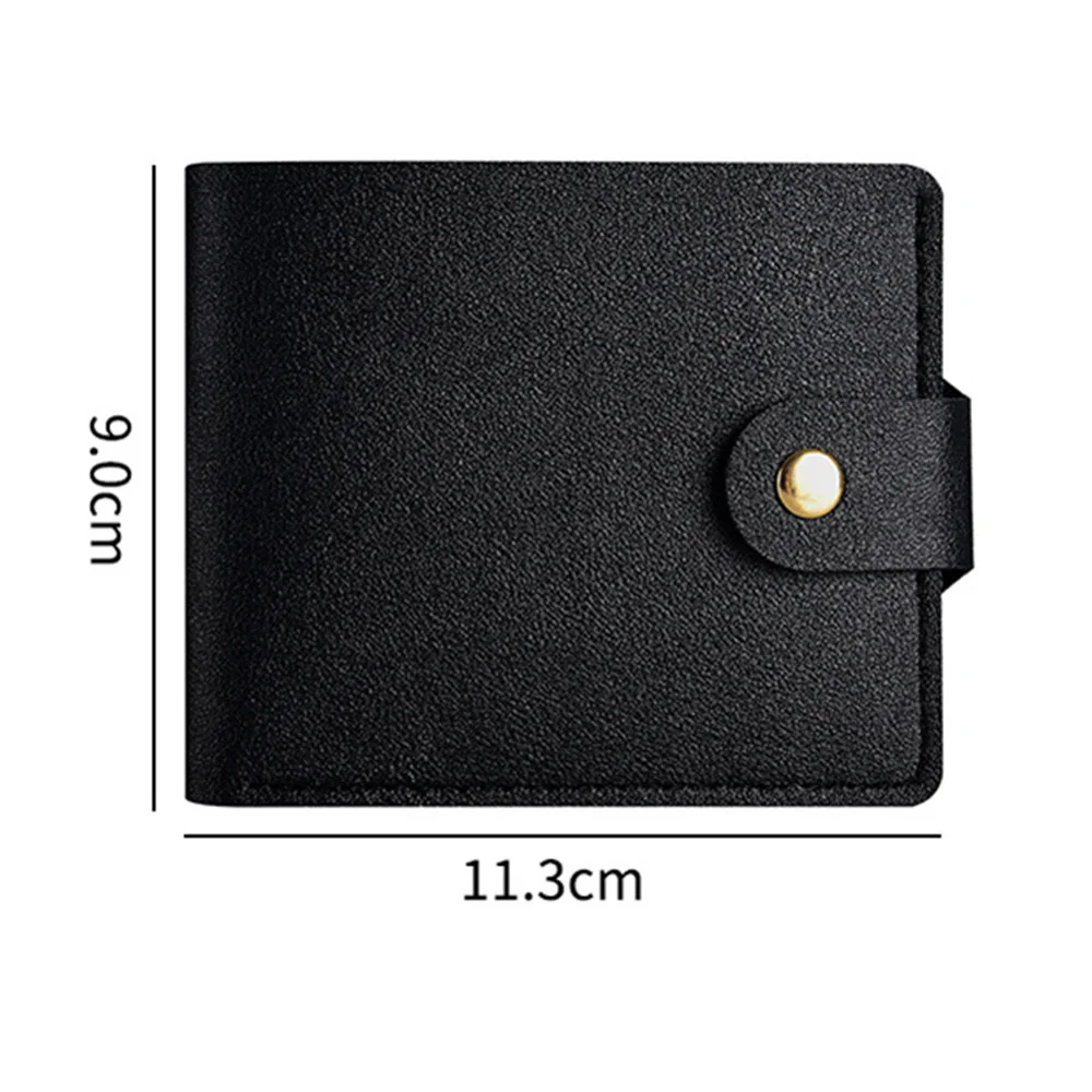 Pu Leather Small Short Wallet Bag Multi Card Holder Students Ultra-Thin Cowhide Coin Purse Clip Clutch Pouch For Men Women 6