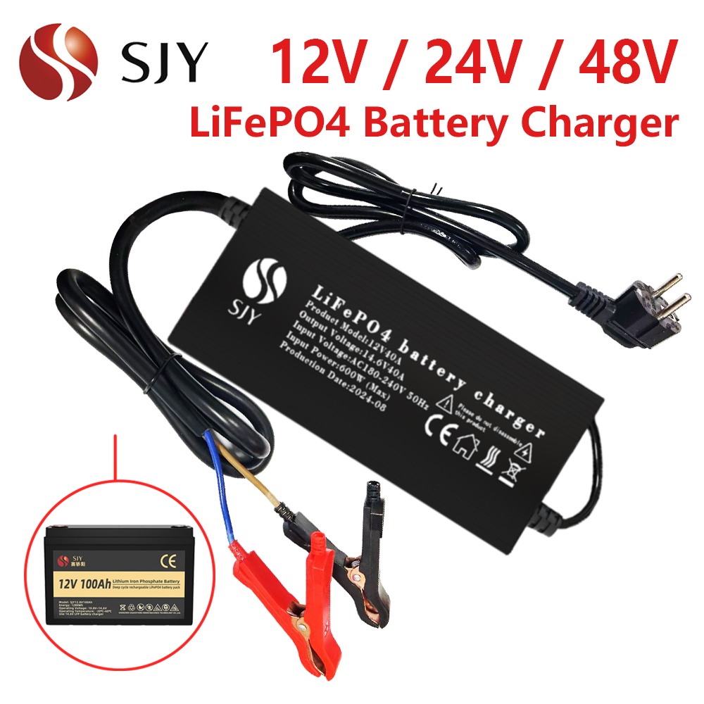 Lithium iron phosphate battery charger 14.6V40A 29.2V30A 58.4V30Aï¼Support 12V, 24V, 48V LiFePO4 Battery