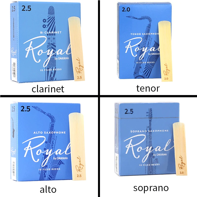 Bb Clarinet Reed Bb Soprano Tenor Eb Alto Saxophone Reed D&rsquo;Addario RICO Royal blue box saxophone reeds,clarinet accessories