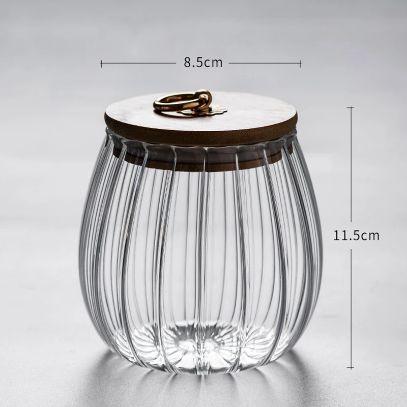 Food Container Glass Jar with Sealed Lid Storage Jar Grains Cookie Coffee Tea Candy Storage Bottle Jars Kitchen Storage Canister 6