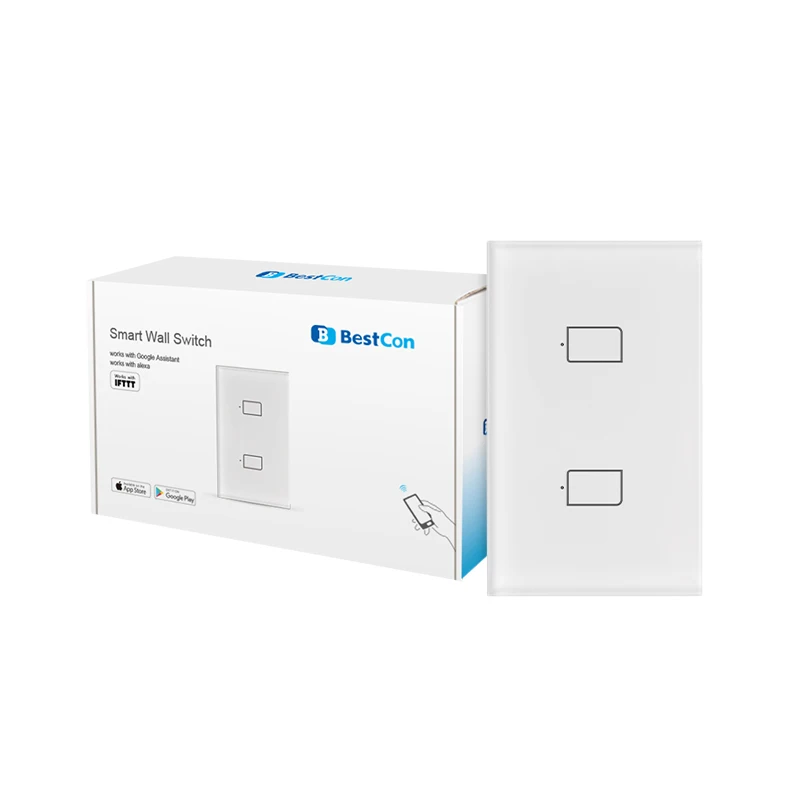 BroadLink TC2S US Smart Wall Light Touch Switch works with Alexa Google home IFTTT
