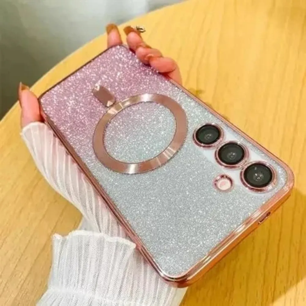 Watanabe Glitter Gradient Magnetic Silicone Protective Phone Cover
