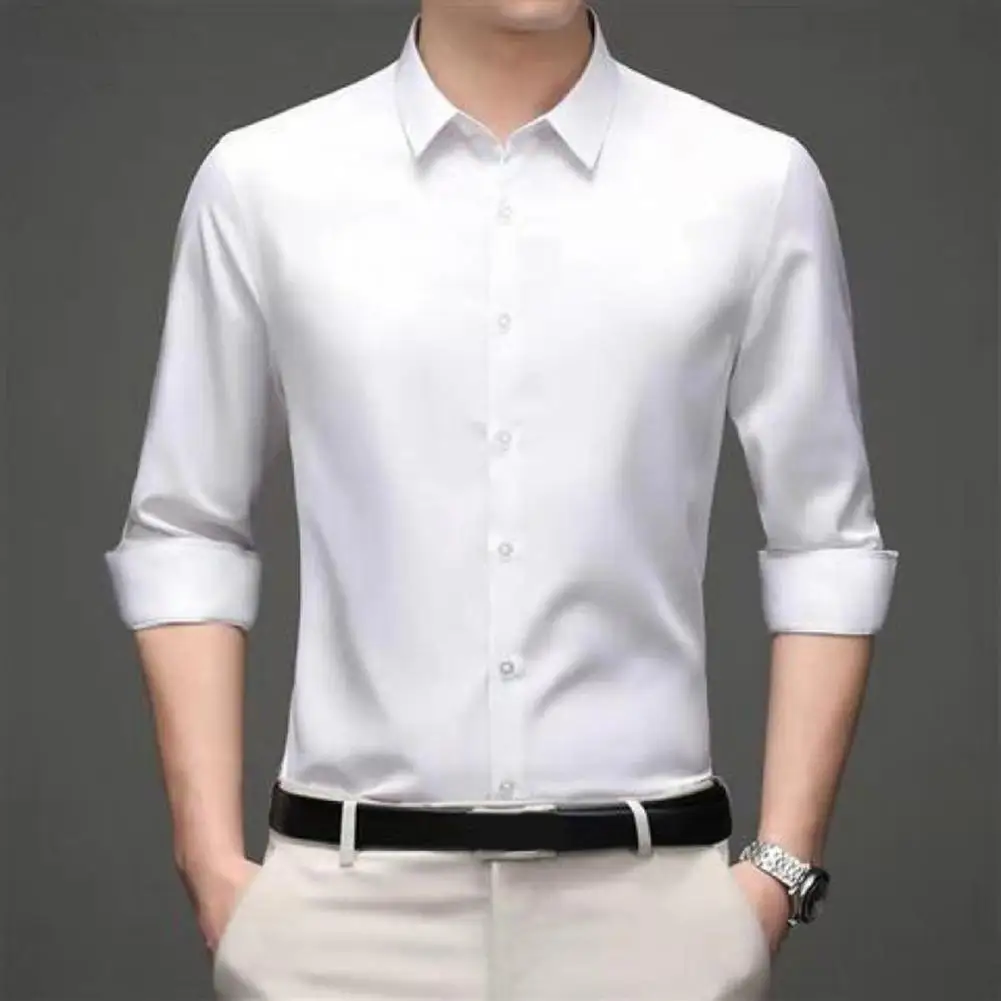 남성용 긴팔 셔츠, 비즈니스 오피스 캐주얼 소셜 상의, 오버사이즈 슬림 스트리트웨어, 한국 패션, 용수철 여름 신상