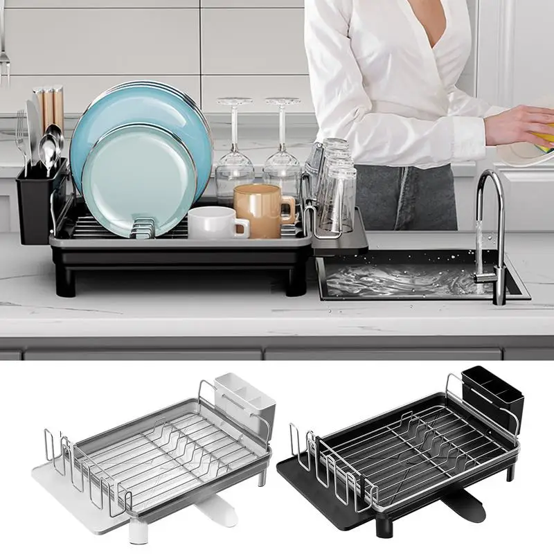

Sturdy Inside Sink Drip Drain Storage Rack Dish Drying Rack Bowl Cutlery Organizer Multifunctional Dish Drainer Basket Shelf