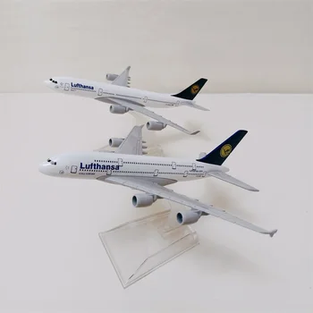 에어 독일 루프트한자 에어버스 340 380 A340 A380 항공 1/400 스케일 다이캐스트 비행기 모형, 비행기 장난감, 합금 금속 16cm