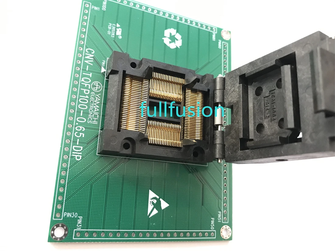 IC51-1004-814-2 Yamaichi TQFP100 TO DIP α׷ , QFP100  , 0.65mm ġ Ű ũ, 14x20mm