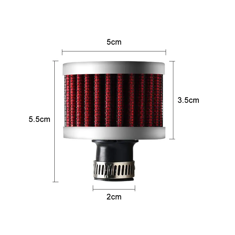 Air Filter Motorcycle Air Filter Air Filter Cleaner Motocross Air Filter Motorcycle Air Filter Cover Universal 12mm Car Air Filter for Motorcycle Cold Air Intake High Flow Crankcase Vent Cover Mini Breather Filters