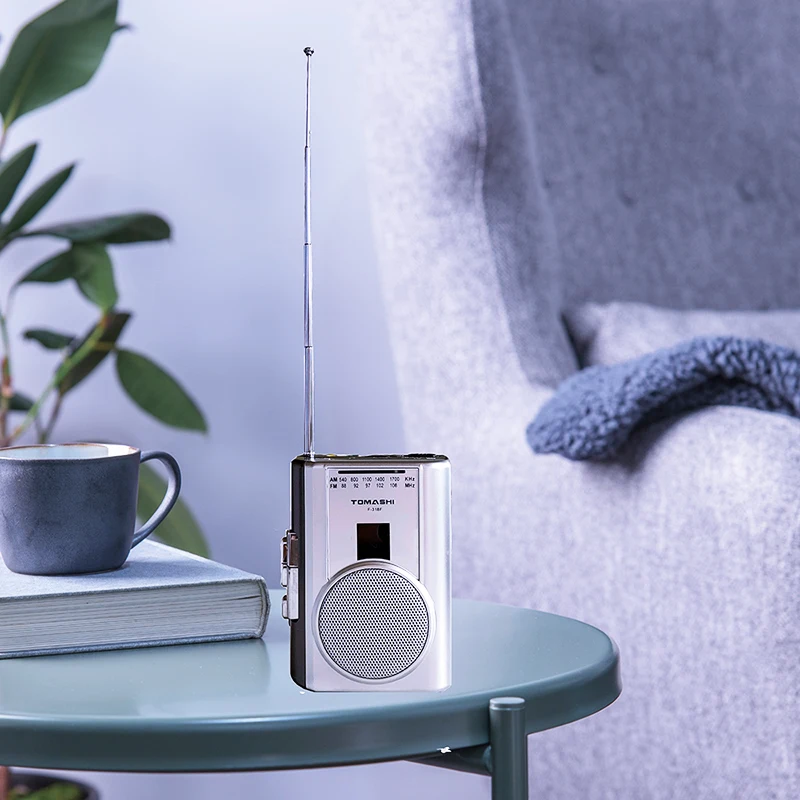 TOMASHI F-318A Portable Cassette Player Tape Recorders FM AM Radio Walkman with Built-in Speaker for News,Music,Language Learnin