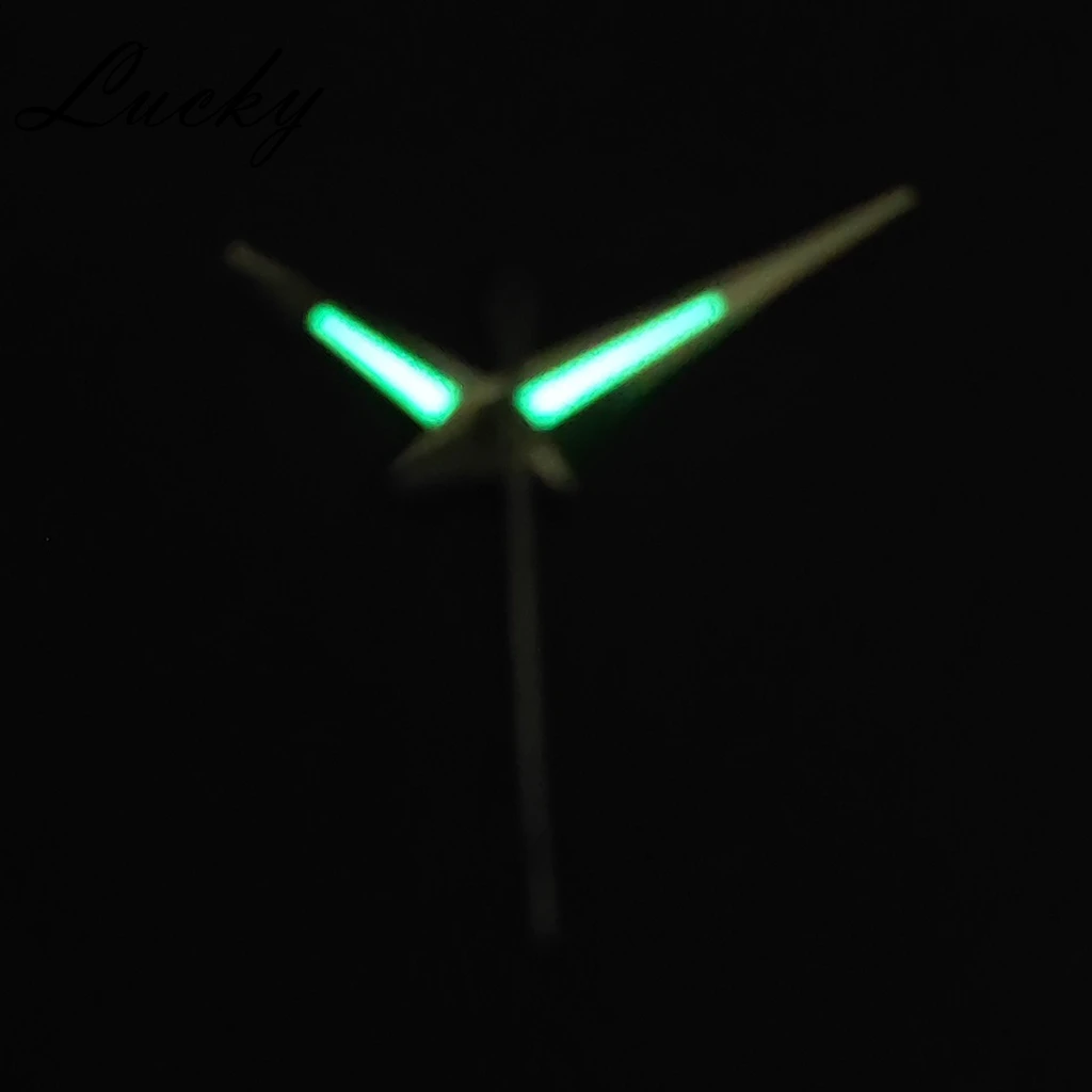 Watch Accessories NH35 Silver Watch Hands Green Luminous NH35/NH36/7S26/7S36/4R35/4R36 Movements