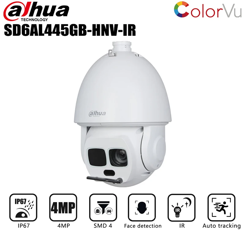 

Dahua SD6AL445GB-HNV-IR 4MP 45x optical zoom support Face Detection Surveillance Quick Pick Network PTZ Camera smart home