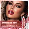 QIBEST Diamond Liquid Lipstick Moisturizing Long-Lasting Purple Sparkling Waterproof Lip Gloss Cosmetics Matte Glitter Lipstick 3
