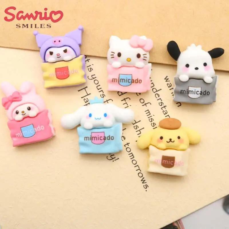 

10Pcs Kawaii Hello Kittys Sanrio Anime DIY Accessories My Melody Cute Cups Phone Case Hairpin Decoration Gifts Toys for Girls