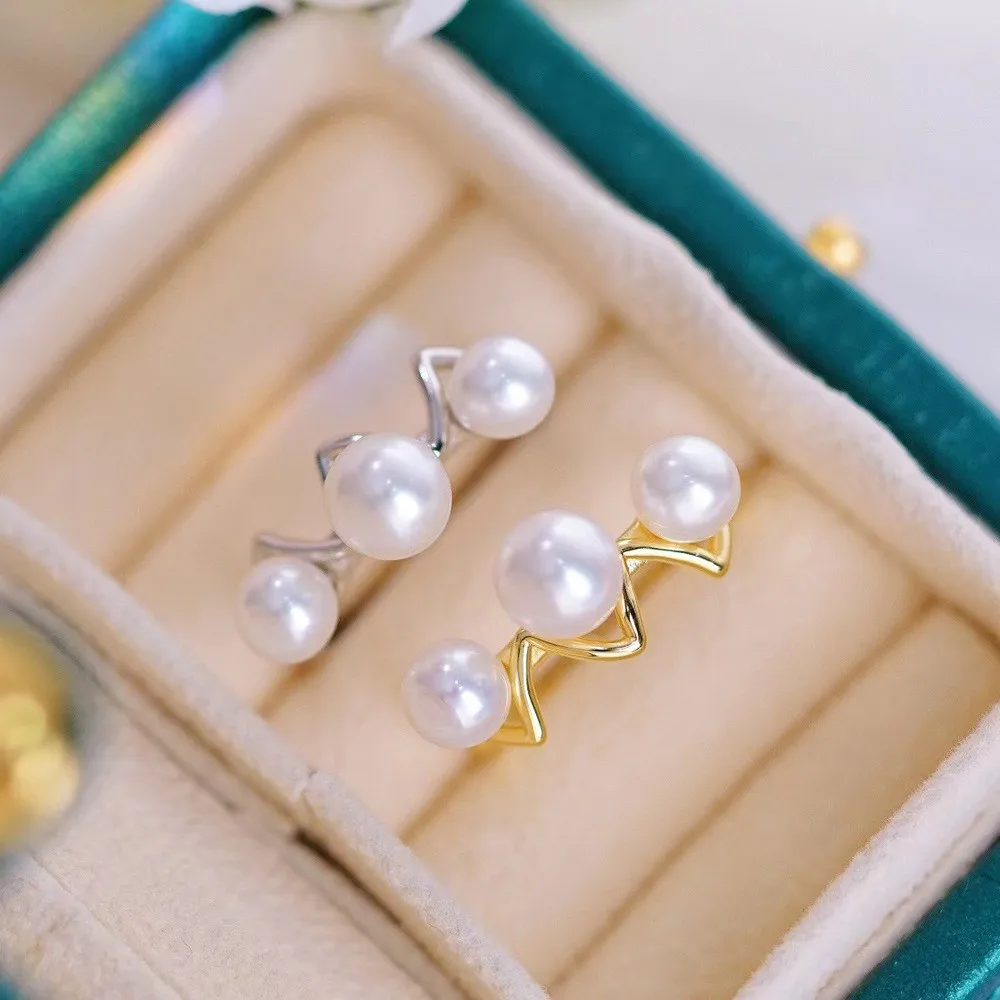 

Кольцо из серебра 925 пробы с жемчугом, 5-6 мм