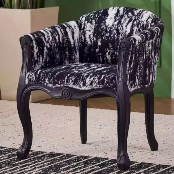 Solid Wood Dining Chairs Retro American Vintage Farmhouse Dining Armchairs Living Room Home Use Single Seat Sofa Chairs