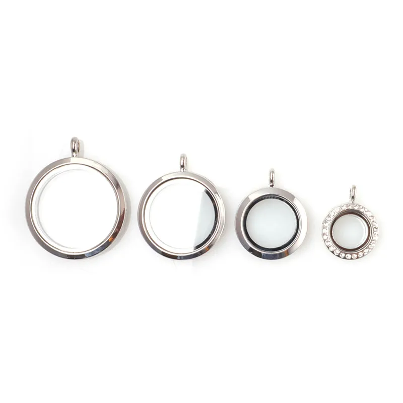 

25-35mm Multicolor Round Locket Charms For Jewelry Making Supplies Handmade Alloy Materials Floating Lockets Pendant Breloque