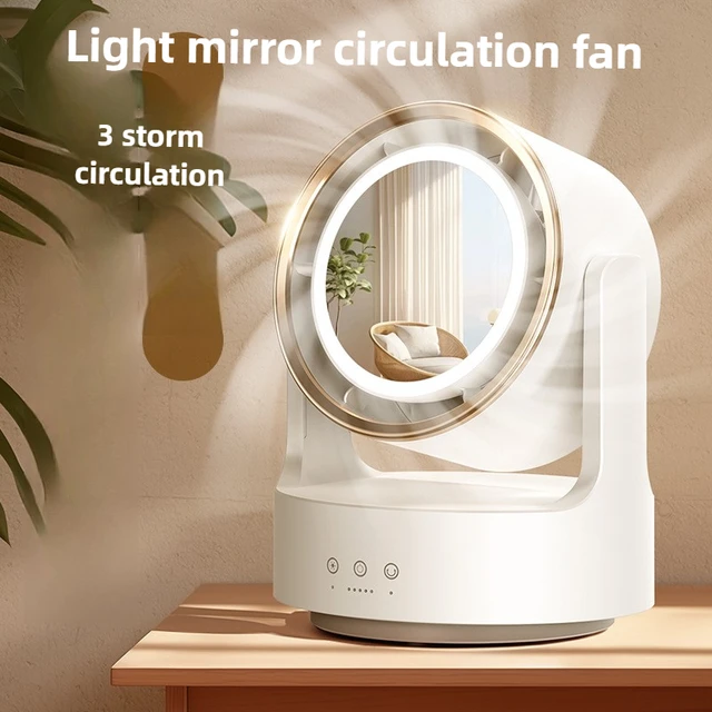 กระจกแต่งหน้าตั้งโต๊ะพัดลมปิดเสียงสั่น, พัดลมส่องสว่างสตรีมมิ่ง USB ที่บ้าน, พัดลมตั้งโต๊ะไร้ใบพัดกลางแจ้ง 1