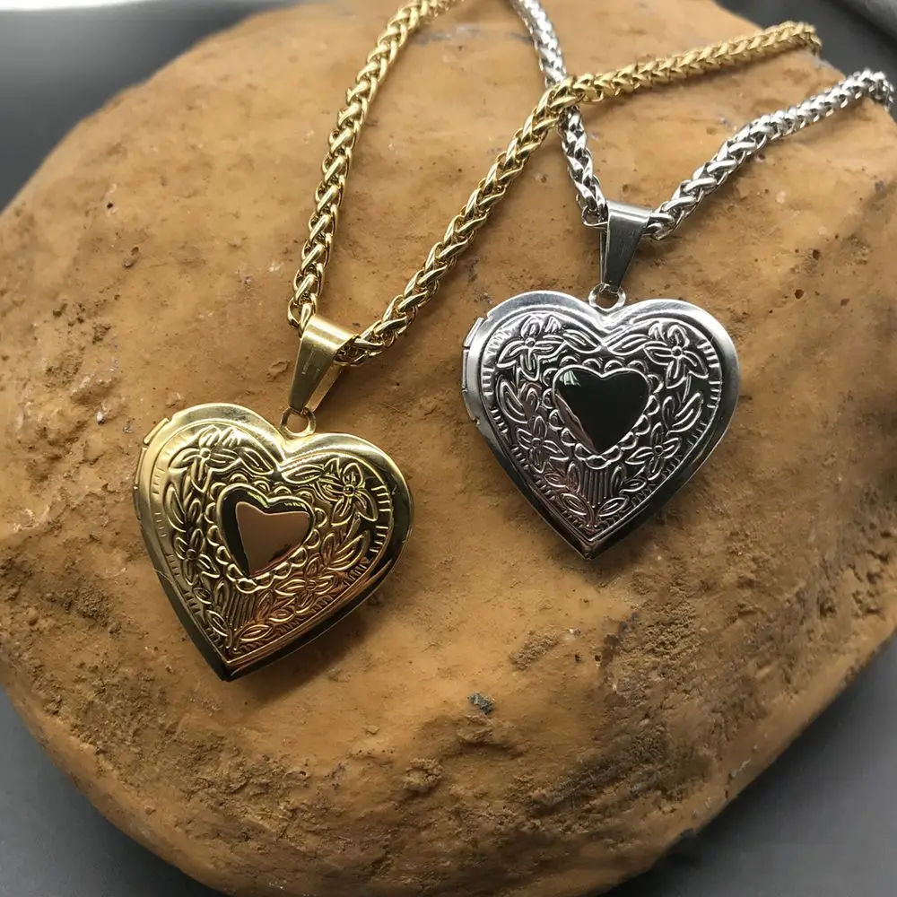 Heart Locket Necklace, Gold Swirl Pattern | Heart locket, Heart locket  necklace, Gold heart locket