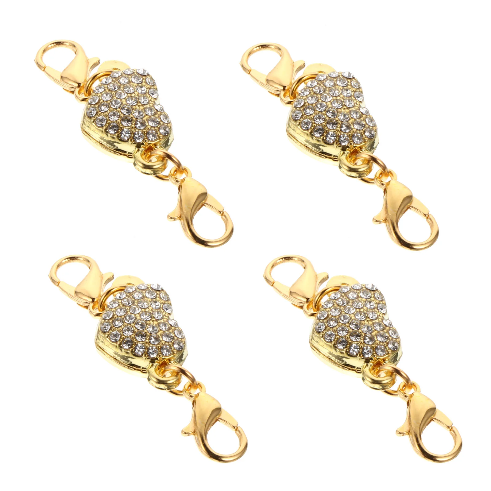 

4 PCS Necklace Clasp Bracelet Anklet Connector Bangles Bracelets for Women Chains Alloy Extender Lovers Women's