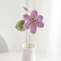 Elegant Handwoven Paulownia Crochet Flower Bouquet for Weddings and Home Décor (Purple)