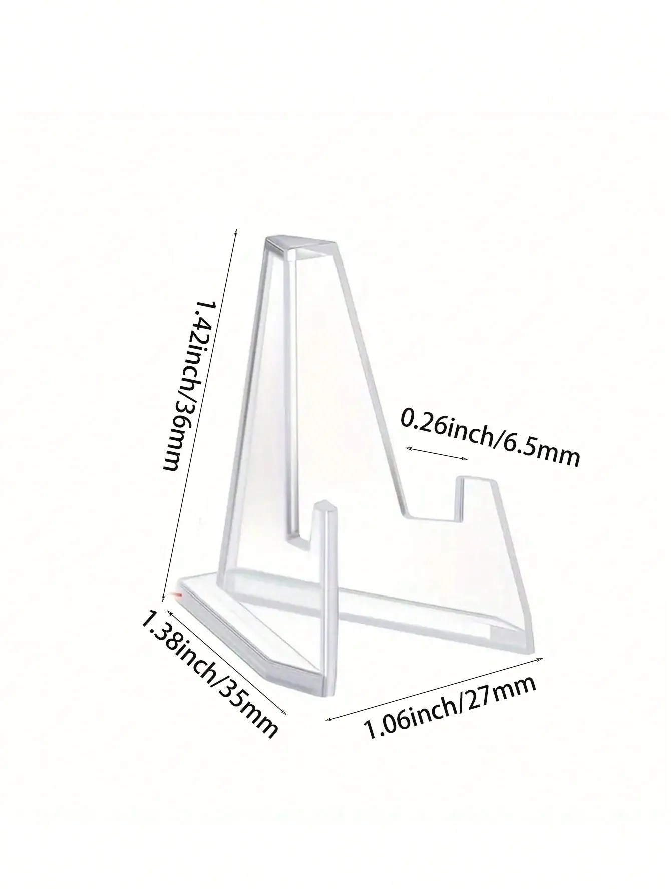 12/24pcs Mini Clear Acrylic Easel Stands Coin Display Easel Holder BaseballSports Card Stands Trading Graded Card Stand