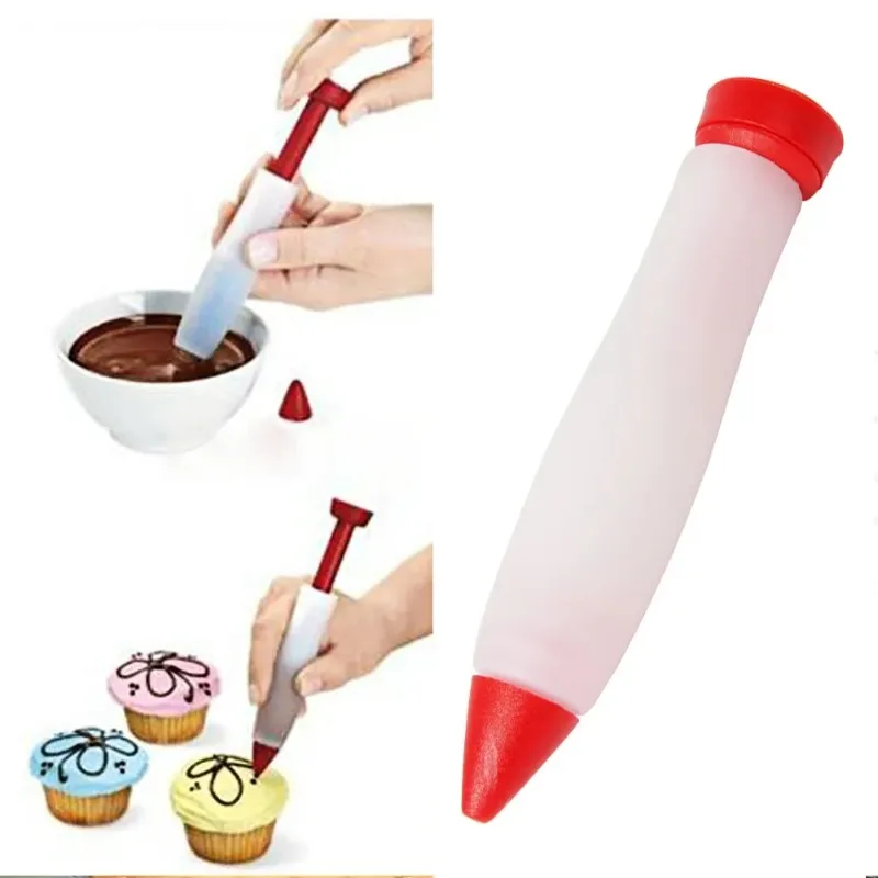 Silicone Cake Decorating Pen for Writing on Cakes Pastries Chocolate Frosting Biscuits Versatile Baking Kitchen Gadget Tool