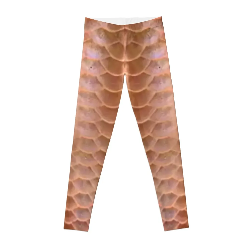 

Arowana Fish Scale Pattern Copper Leggings Golf wear sports shirts gym legging gym Womens Leggings