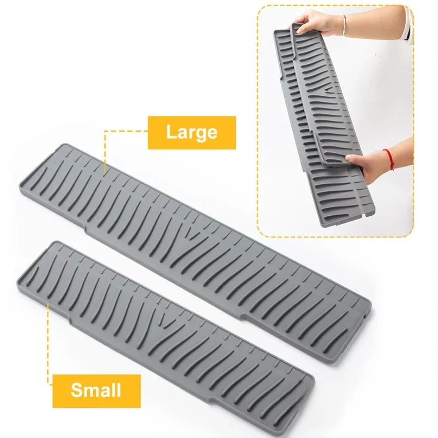 All-in-One Kitchen Mat Set: Splash Guard with Drip Tray