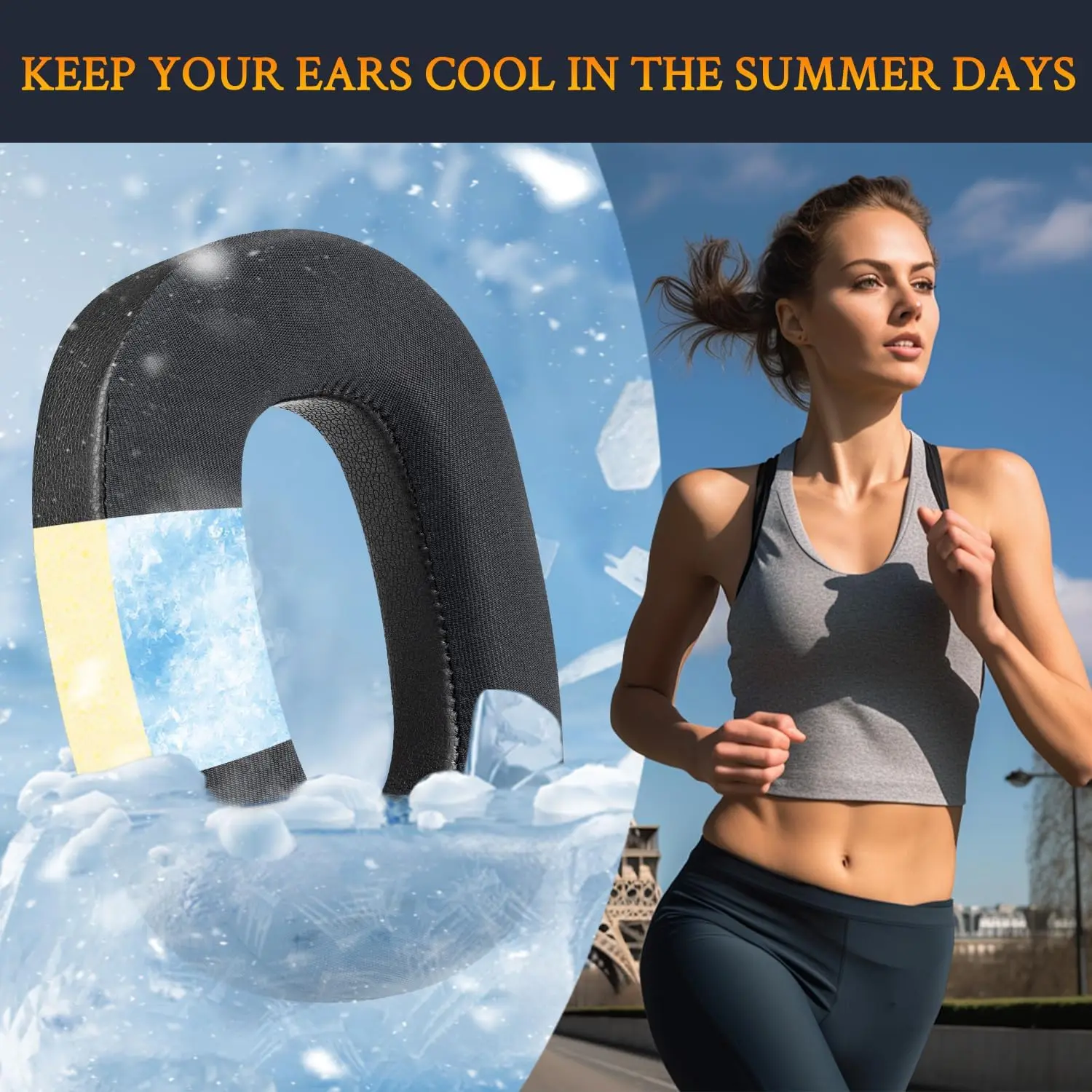 Cooling Gel Earpads Replacement for Bowers & Wilkins PX8/PX7 S2/PX7 S2e Headphones Ear Pads Cushion Earmuffs for B&W PX8