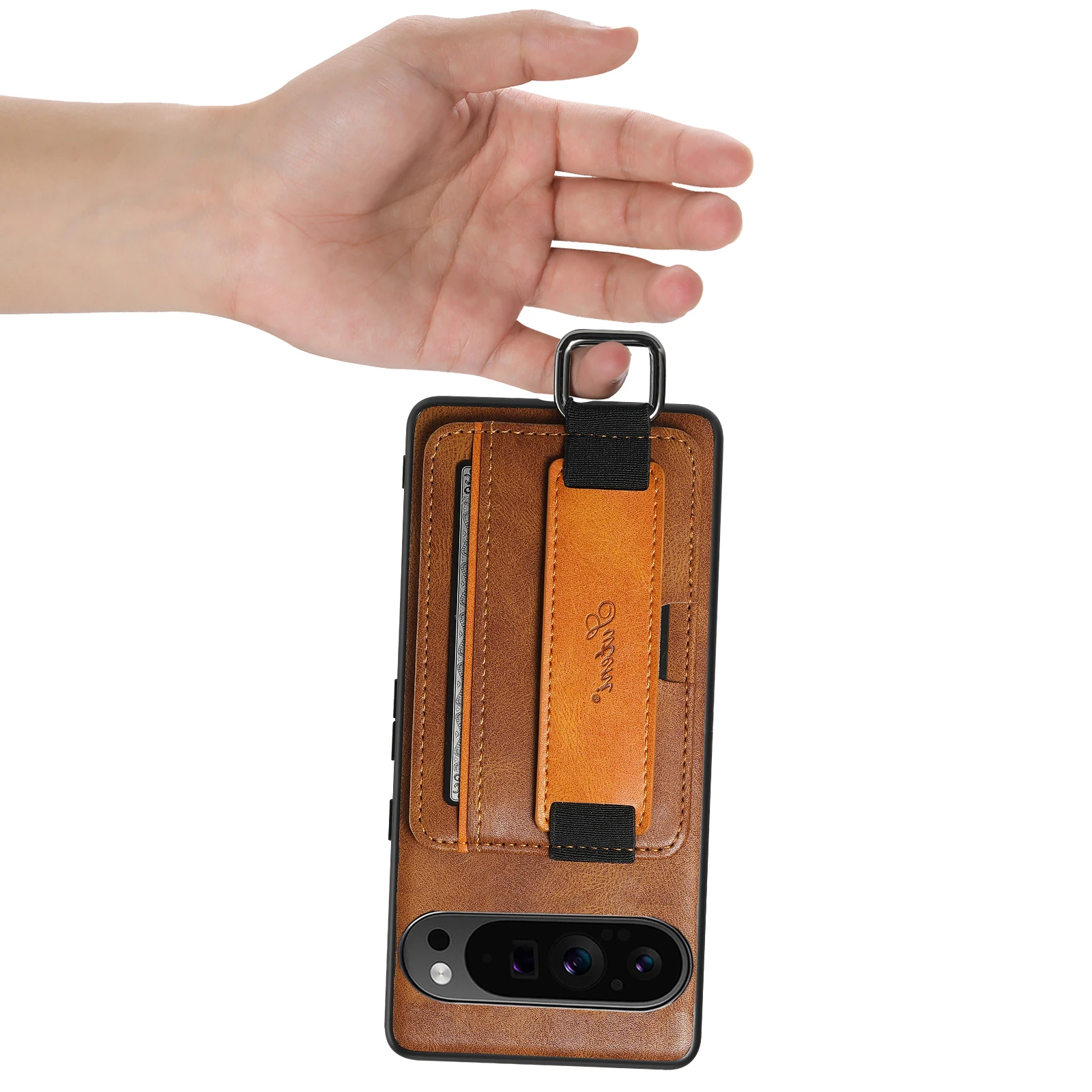 Capa carteira de couro de luxo para google pixel com suporte para cartões_voghion.com