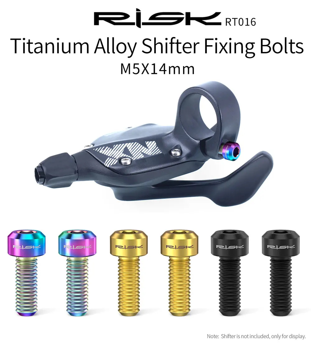 Risiko 2 Stück M5 x 14 mm Titanschrauben Bremshebelschraube für MTB Fahrrad Schaltwerk Daumenschaltung Variable Geschwindigkeit Schrauben Fahrradteile – Detail 1