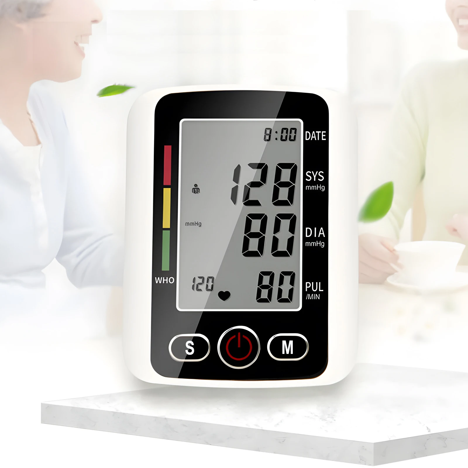 Health Care Digital LCD arm tensiometers Blood Pressure Monitor Heart rate Meter Large Cuff Sphygmomanometer Portable Tonometer