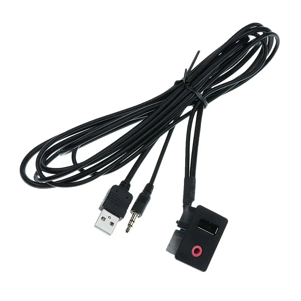 차량용 USB AUX 연장 케이블 데이터 전송 및 패널 마운트용 고품질 3.5mm 오디오 리드