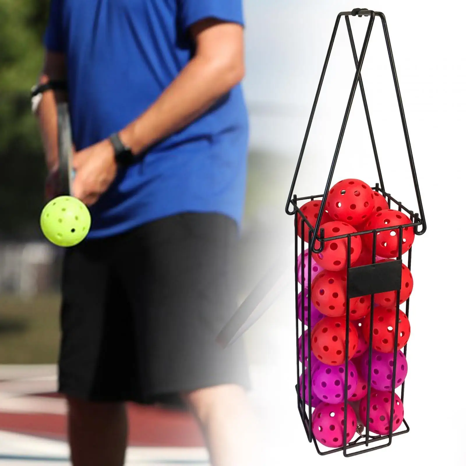 

Tennis Ball Retriever Collector Training Organizer Pickleball Basket