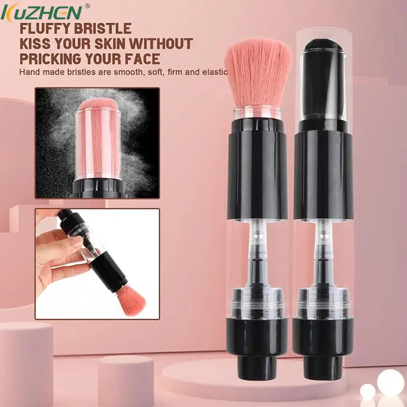 

Refillable Powder Brush Makeup Artificial Fiber Cosmetic Powder Brushes Foundation Blush Tool Large Dispenser Dense Soft Bristle