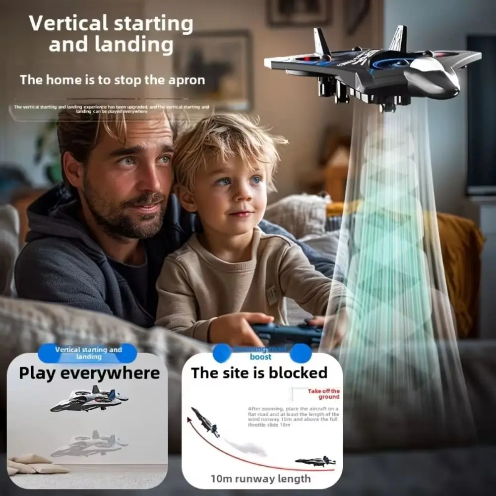 EPP Foam V46 Foam RC Aircraft RC Drones Rechargeable Remote Control Aircraft Gravity Sensing with Light Obstacle Avoidance Plane