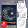 Spiral Colouring Book 30 Sheets 11.2x 8.3 inches 100gsm Thick Paper, For Relief, Anxiety, Perfect for Many Holiday Gifts 2