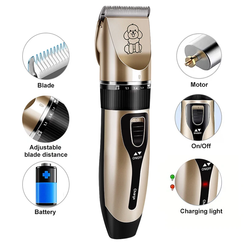 Portable Pet Hair Trimmer Chipper Grooming Electric Waterproof Shaver Multi-Functional Cat Dog Hair Trimmer