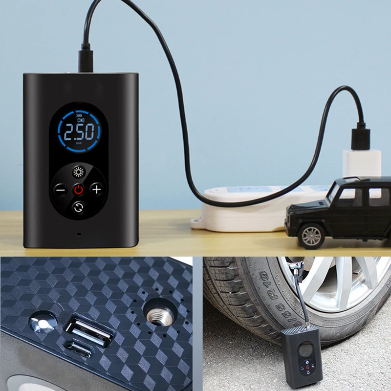 

150PSI Wireless Car Tire Inflator Portable Car Inflatable Pump with HD Digital Screen Air Compressor for Automobiles Motorcycle