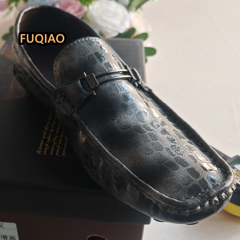 Herren Loafer mit 4,5 cm Absatz – Schwarze/Graue Sneaker aus weichem PU-Leder für Herren – Höhenerhöhende Schuhe für größere Erscheinungsbild – Detail 5
