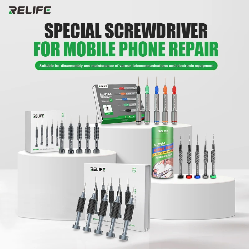 RELIFE RL-730A Steel Cannon King Classic Series Schraubendreher-Set, Aluminiumlegierung, geräuschreduzierendes Lager, Demontage-Schraubendreher