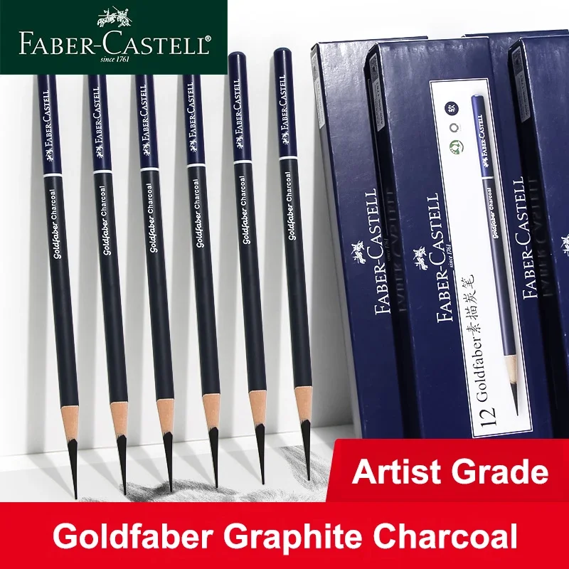 

Faber Castell Goldfaber Sketching Pencils Set for Shading - Charcoal Graphite Pencils for Drawing and Sketching Artists 5/6PCS