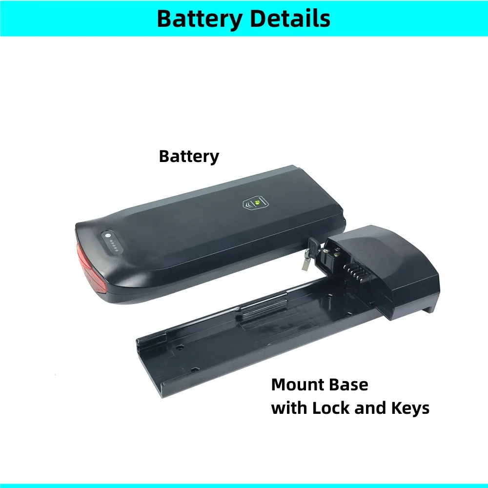 Lithium Battery Pack Electric Bike Battery Case Ebike Battery Connector City Bike Rear Rack Bike Ebike Battery 36V 8.8Ah 10.4Ah 12Ah 13Ah 14Ah 17.5Ah for Toplife E-4600 Pendleton Amigo E-Active E-bike