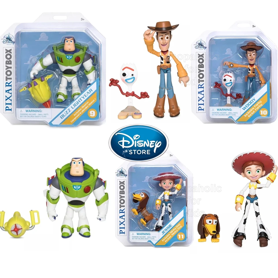 12CM Disney Pixar Toybox Toy Story Woody Forky Jessie Slinky Dog
