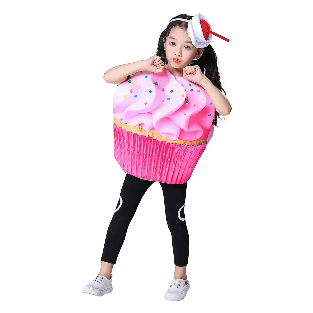 Pink Cupcake Child Costume Girls Princess Cupcake Dress Up Costumes for Halloween