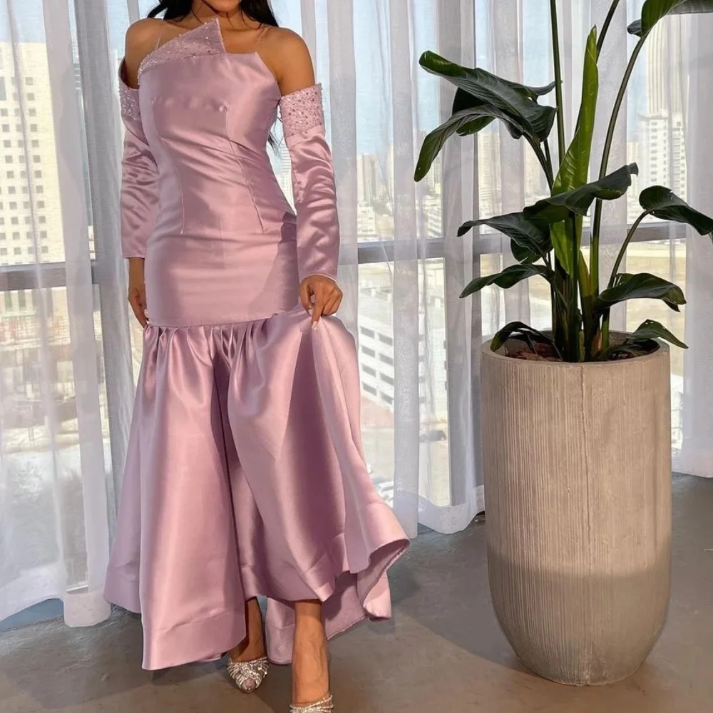 

Muloong Strapless Ankle-Length Women Elegant And Pretty Luxury Prom Dress